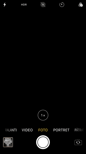 Czarny ekran w Aparat iPhone