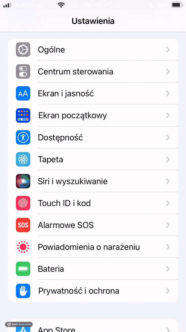 Uruchomienie AirDrop na urządzeniu iOS